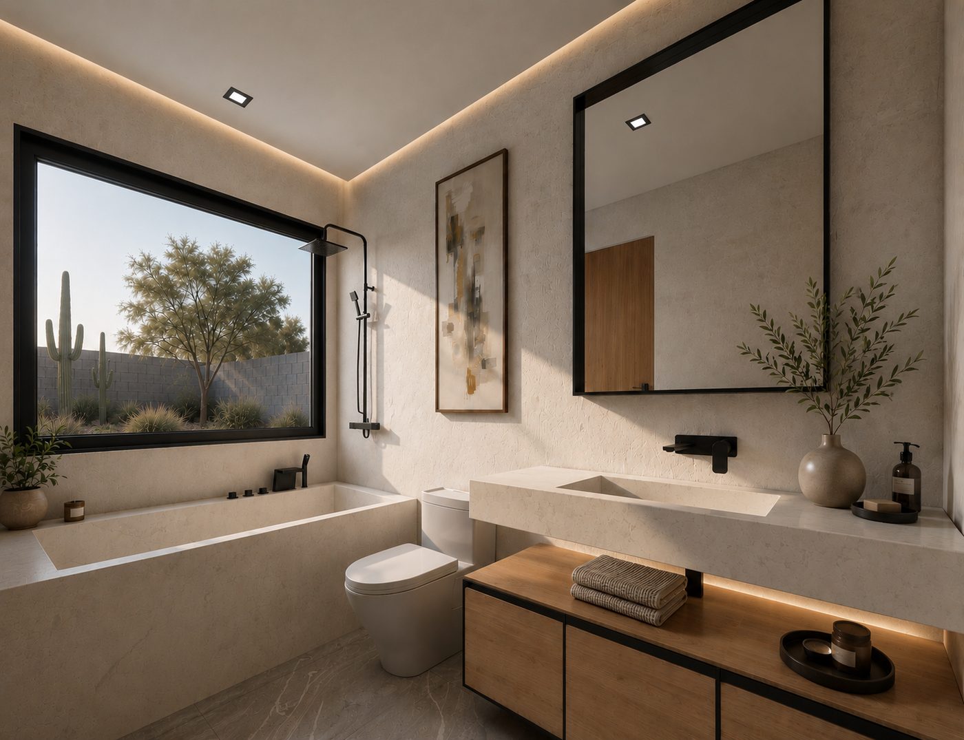 One-bedroom ADU Jack and Jill bathroom