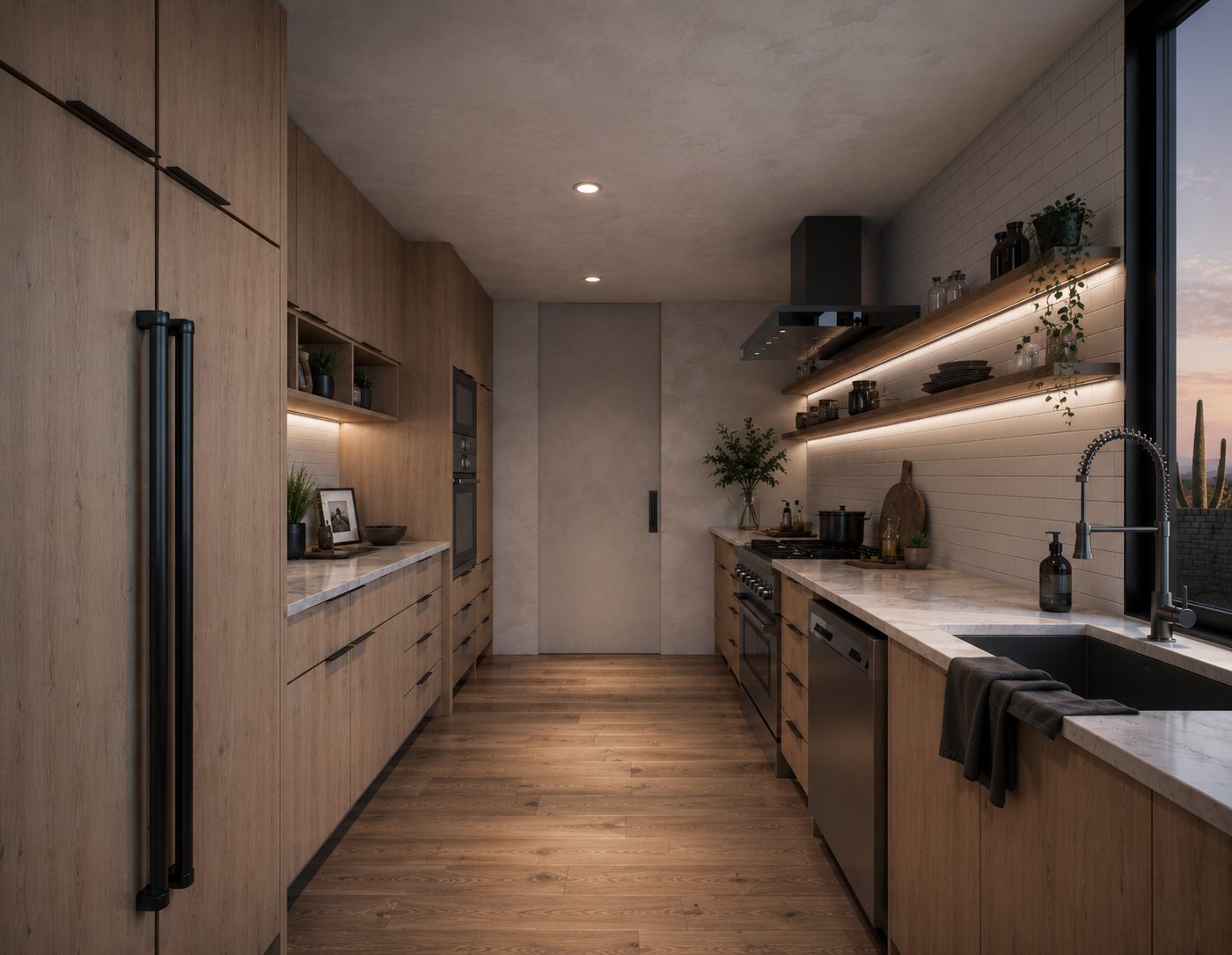Two-level ADU kitchen